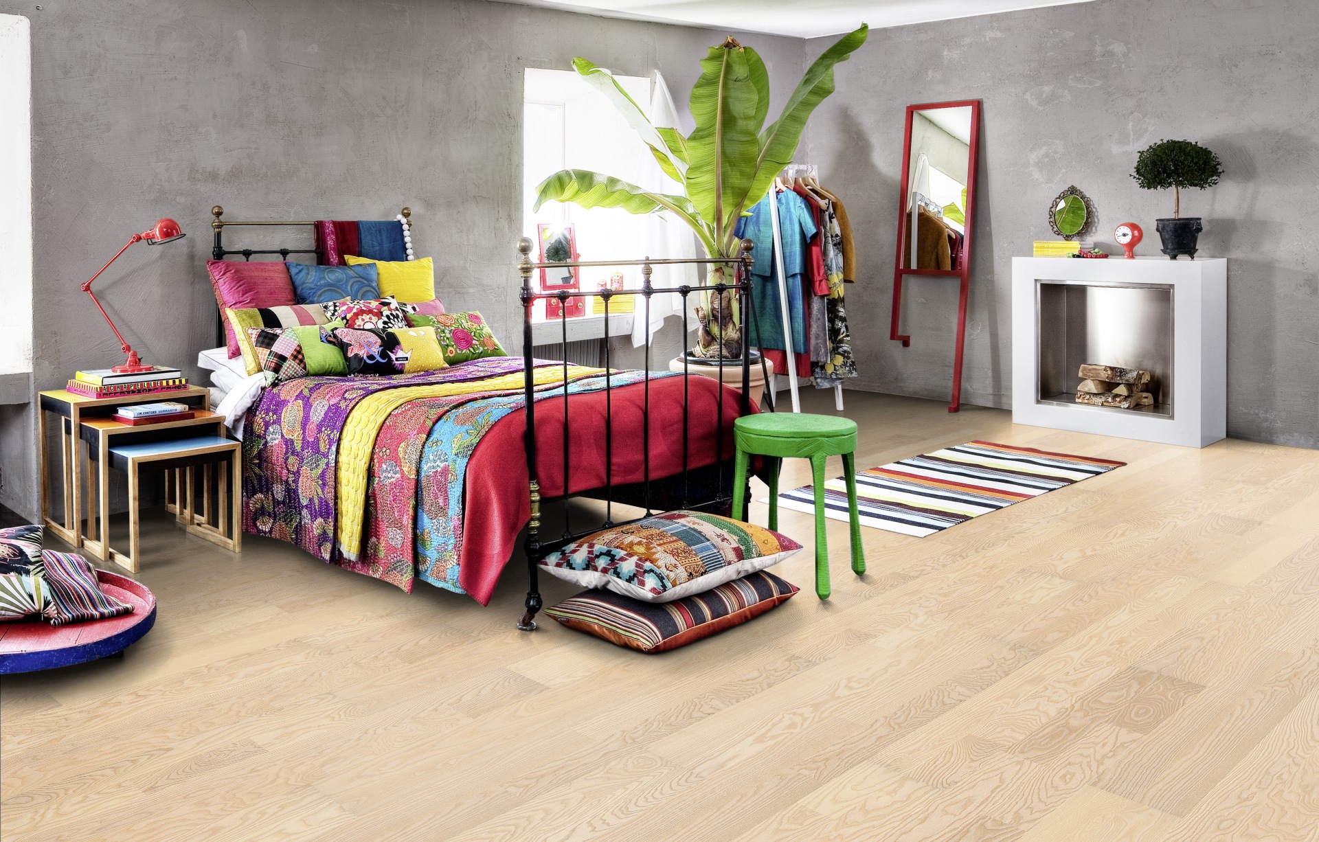 Паркетная доска Kahrs Песочная Ясень Фалстербо Falsterbo 152N55AK0VKW240 Calm 2423×200×15 фото в интерьере